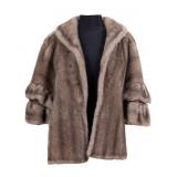 Faux Fur Cape w/ Extra Long Lapels