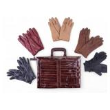 Vintage Eel Skin Briefcase 5 Pr Quality Gloves