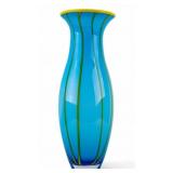 "Eastern" signed Czech Blown Art Glass Vase