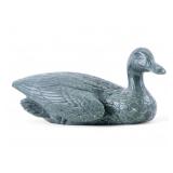 Chinese Spinach Jade Carved Duck