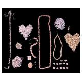 Rose Quartz, Rhodonite, Jewelry Craft Bead Group