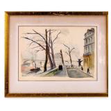 Fernando Guignier Paris Signed Watercolor (1953)