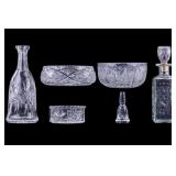 Cut Crystal and Glass Decanters and Bowls
