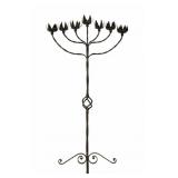 Vintage Wrought Iron Floor Candelabra > 4