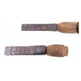 Antique Iron Logging Gluts (Wedge Tool) (2)