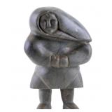 Carved Stone Eskimo Signed Sculpture