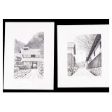 Ryohei Tanaka (1933-2019) Signed Etchings (2 Pc.)