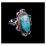 Native American Silver Turquoise Ring