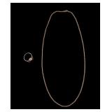 10K Gold Ring, 10K Gold Broken Chain