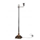 Art Deco Brass and Iron Floor Lamp