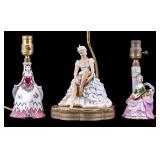 German Figural Porcelain Lamps (3 Pc.)