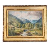 Samuel Edmonston (1825-1906) Watercolor Landscape