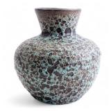 Blue/Black Volcanic Speckled Flower Vase