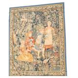 Large French Abba Pictorial Tapestry