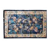 Blue Floral Silk Carpet ~9