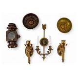 Brass Figural Wall Sconces, Decor, Carriage Light