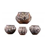 Acoma Pueblo Native American Pottery Jars (4)