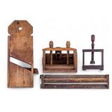 Early Wood Book Presses, Spool, Mandolin