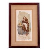 Edouardo Vitali (Italy,19C) Antique Watercolor