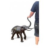 Monumental Cast Bronze Elephant Statue