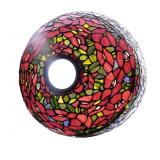 Vintage Floral Stained & Slag Glass Lampshade