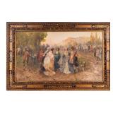 Paolo Sala Renaissance Scene Watercolor (Large)