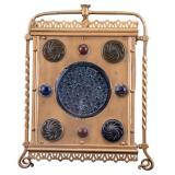Gold Painted Jeweled Glass Hanging Brothel Lamp