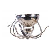 Sculptural Steel Octopus Punchbowl