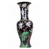 Antique Chinese Black Hawthorn Baluster Vase
