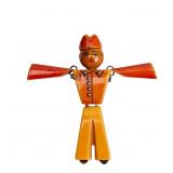 Red Bakelite Army Man Pin