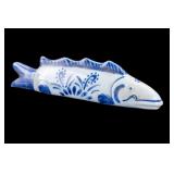 Early Chinese Porcelain Figural Fish Brush Rest