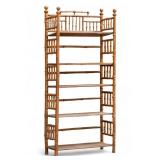 Antique Bamboo 5-Shelf Bookrack