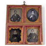 Antique Ambrotypes in Wooden Box