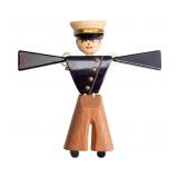 Bakelite and Wood Marine Soldier Pin