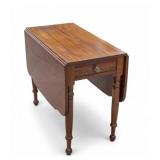Walnut Drop Leaf Table w/ Drawer