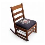 Gustav Stickley Signed Rocking Chair