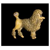 Vintage Yellow Bakelite Dog Pin