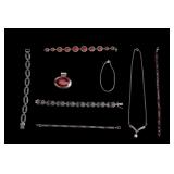 Sterling Silver Bracelets w/ Semi-Precious Stones