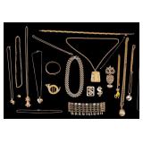 Vintage Gold Tone Chains and Jewelry