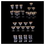 Gold Rimmed Glass Set