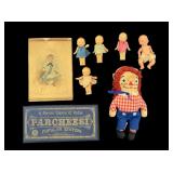 Vintage Raggedy Ann, Jointed Dolls, Game, Photo