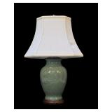 Antique 19C Celadon Glazed Lamp