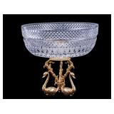 Vintage Pressed Glass Swan Centerpiece