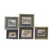 Antique Fox Hunt Engravings (5)