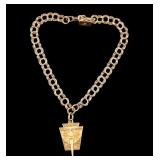 14K Gold Bracelet with 10K Charm
