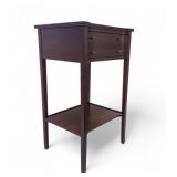 Mahogany 1 Drawer Accent Table