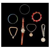 Hamilton Wrist Watch and Vintage Bracelets