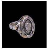 Antique Sterling and Gold Johns Hopkins Ring