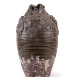 Early Hand Thrown Pottery Frog Vase