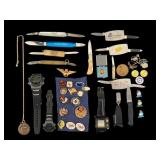 Pocket Knives and Enamel Lapel Pins